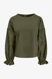 Women's Knit/Woven Combo Top
