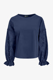 Women's Knit/Woven Combo Top
