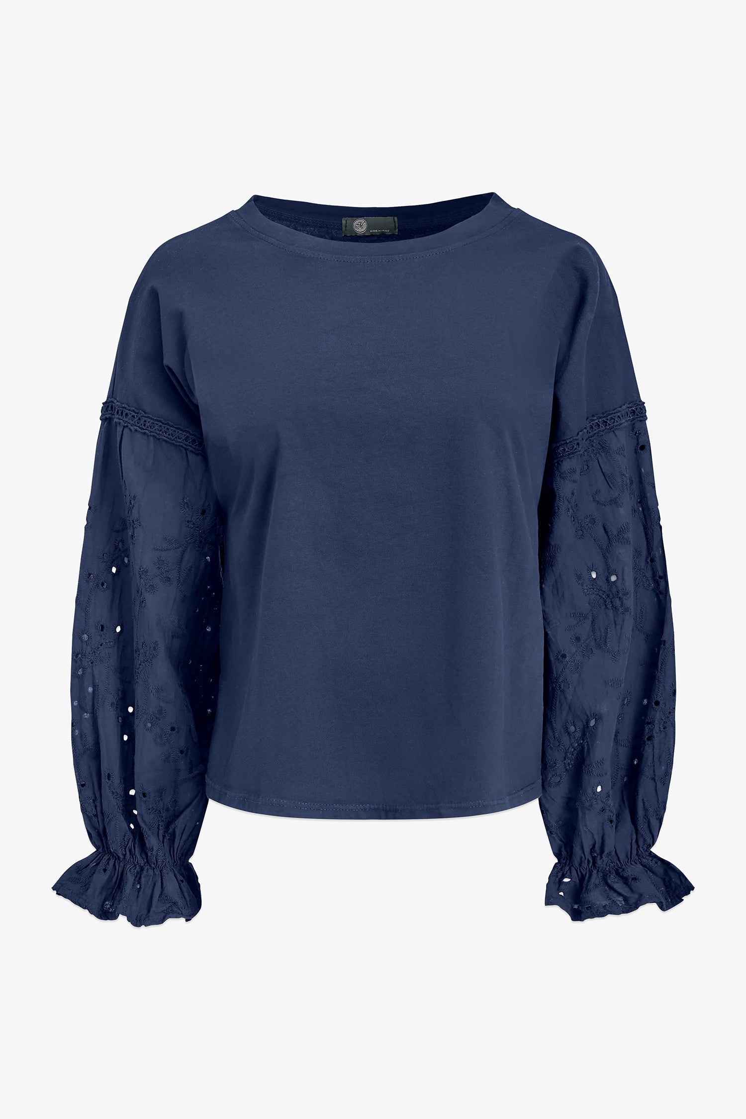 Women's Knit/Woven Combo Top