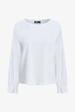 Women's Knit/Woven Combo Top