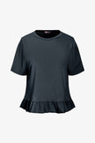 Women's Knit/Woven Combo Top