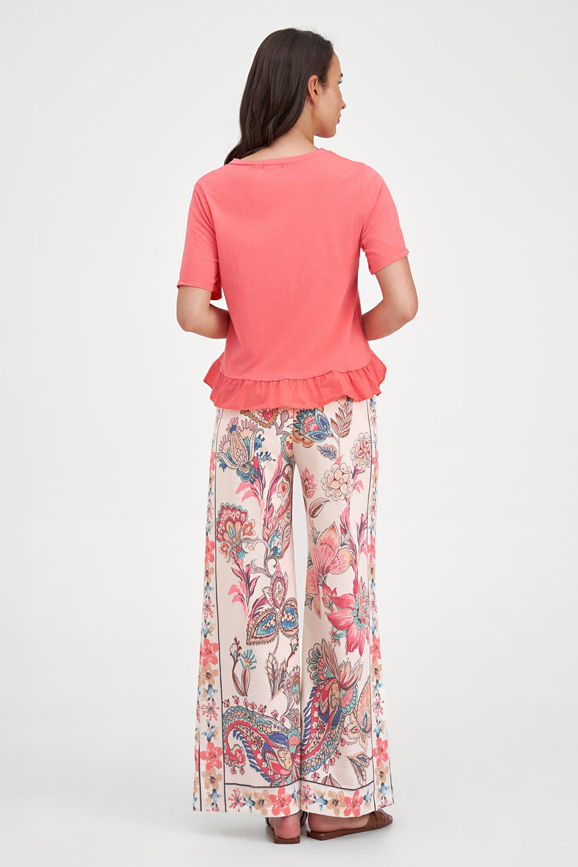Women's Knit/Woven Combo Top