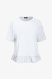 Women's Knit/Woven Combo Top
