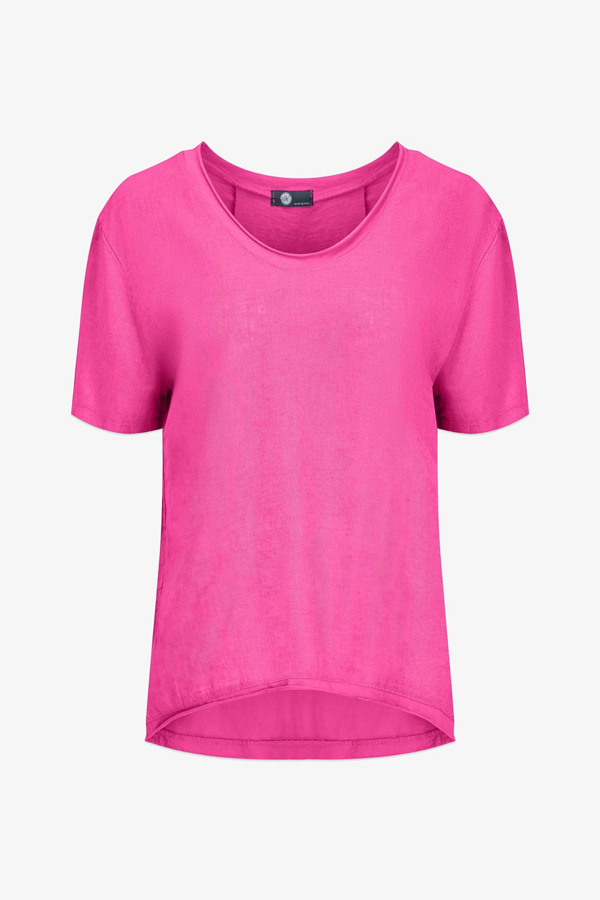 Women's Knit Woven Combo Top