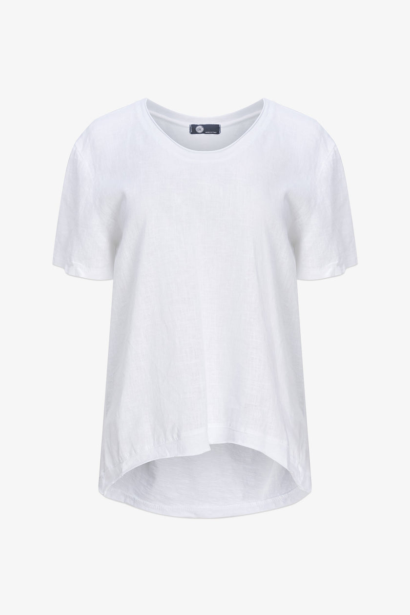 Women's Knit Woven Combo Top