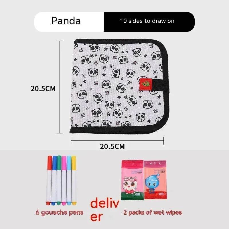 Children's Early 10-sided Education Picture Book Double-sided Graffiti Drawing Board Portable Children Drawing Coloring Book