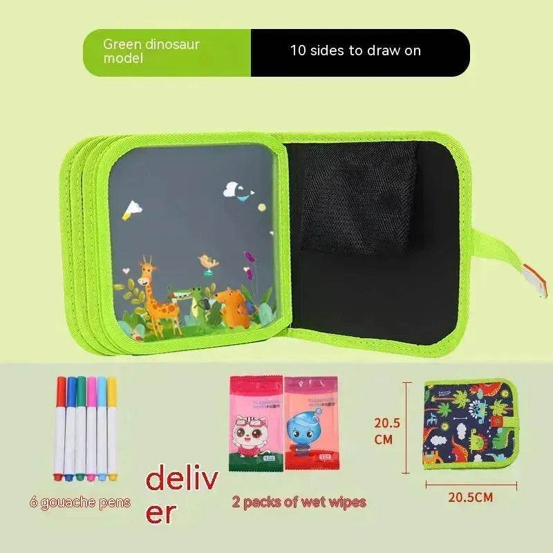 Children's Early 10-sided Education Picture Book Double-sided Graffiti Drawing Board Portable Children Drawing Coloring Book
