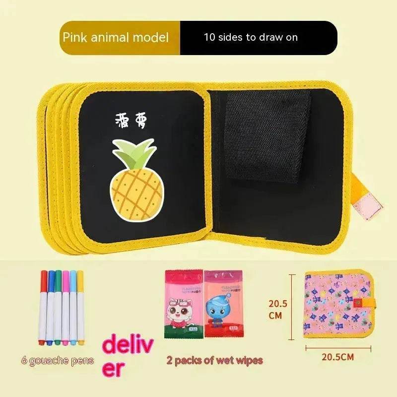 Children's Early 10-sided Education Picture Book Double-sided Graffiti Drawing Board Portable Children Drawing Coloring Book
