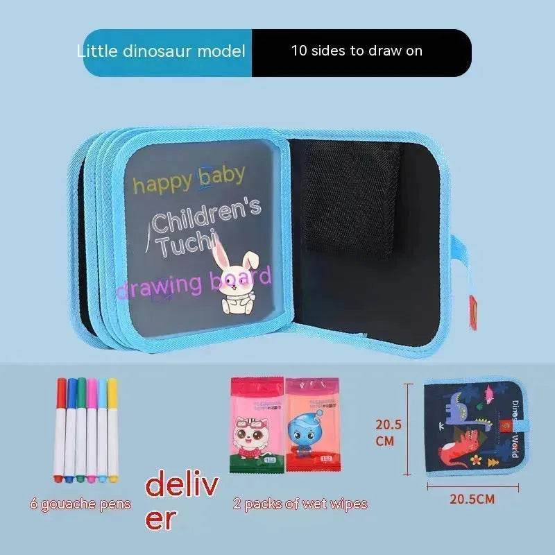 Children's Early 10-sided Education Picture Book Double-sided Graffiti Drawing Board Portable Children Drawing Coloring Book
