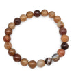 Bracelet - Frosted Striped Agate - 8mm