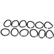 Bracelet - Natural Black Agate - Constellation - Fatima Hand - 8mm