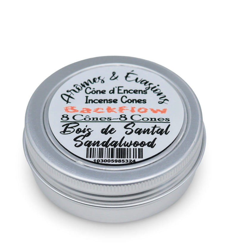 Incense - Backflow Cones - Sandalwood - 8 Cones