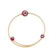 Bracelet - Cuff - Copper with Evil Eyes