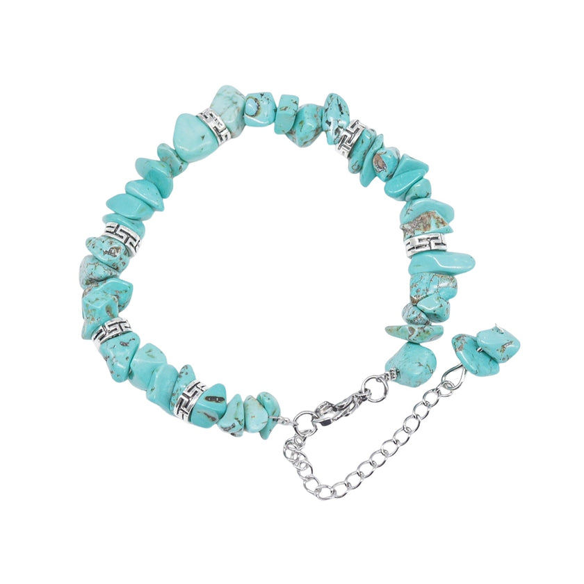 Bracelet - Turquoise - Chips - Adjustable