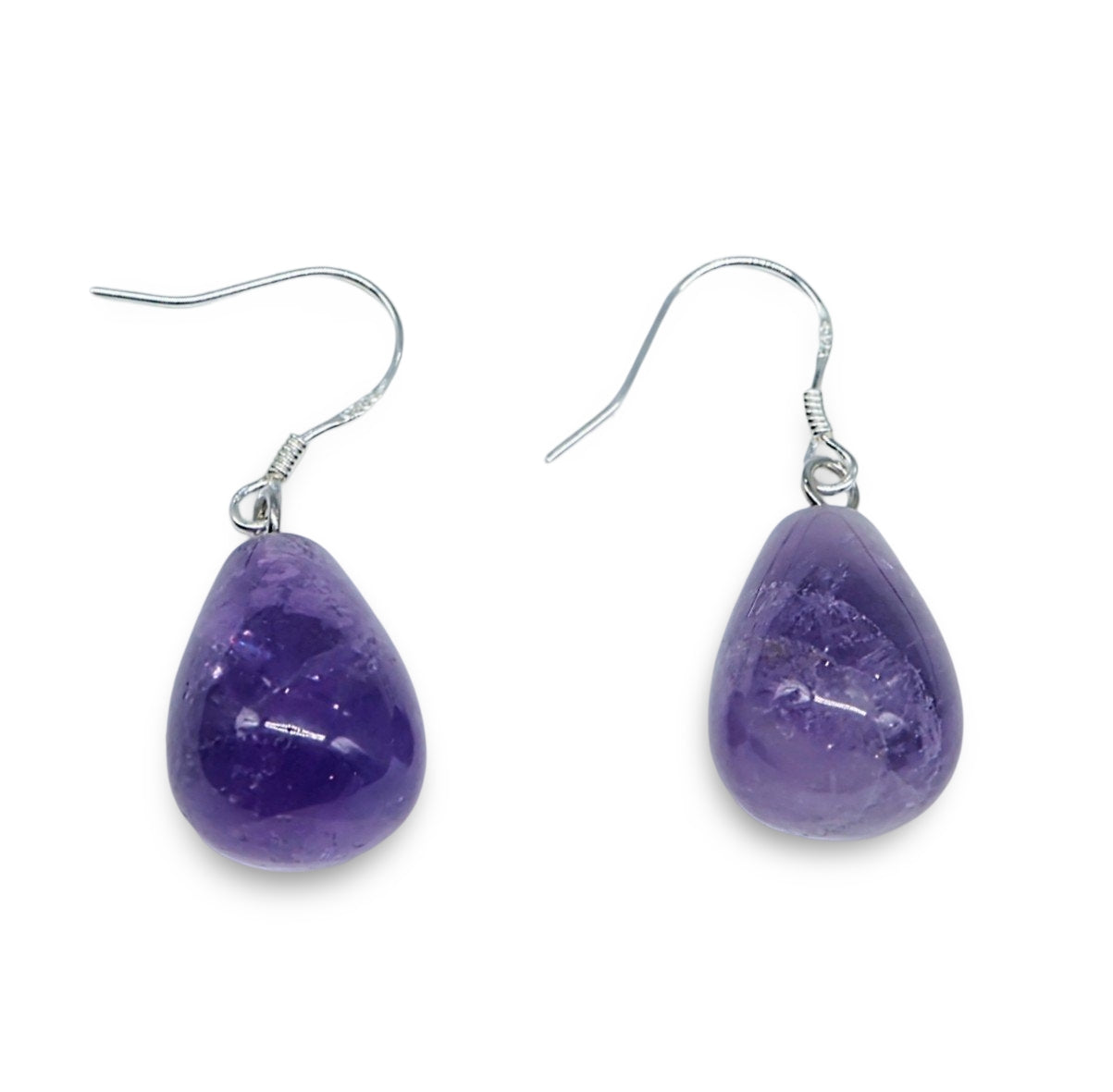 Earring - Natural Stone with 925 Sterling Silver Earring Hooks