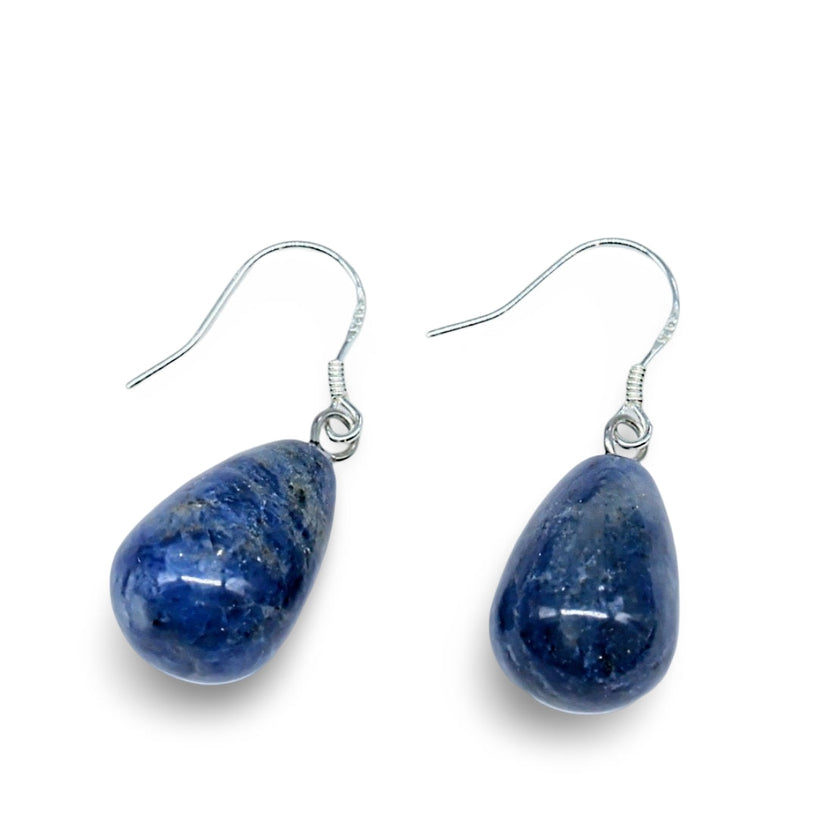 Earring - Natural Stone with 925 Sterling Silver Earring Hooks