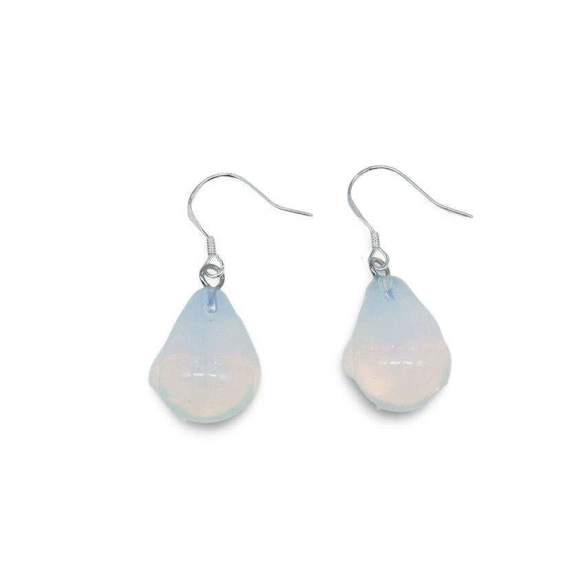 Earring - Natural Stone with 925 Sterling Silver Earring Hooks