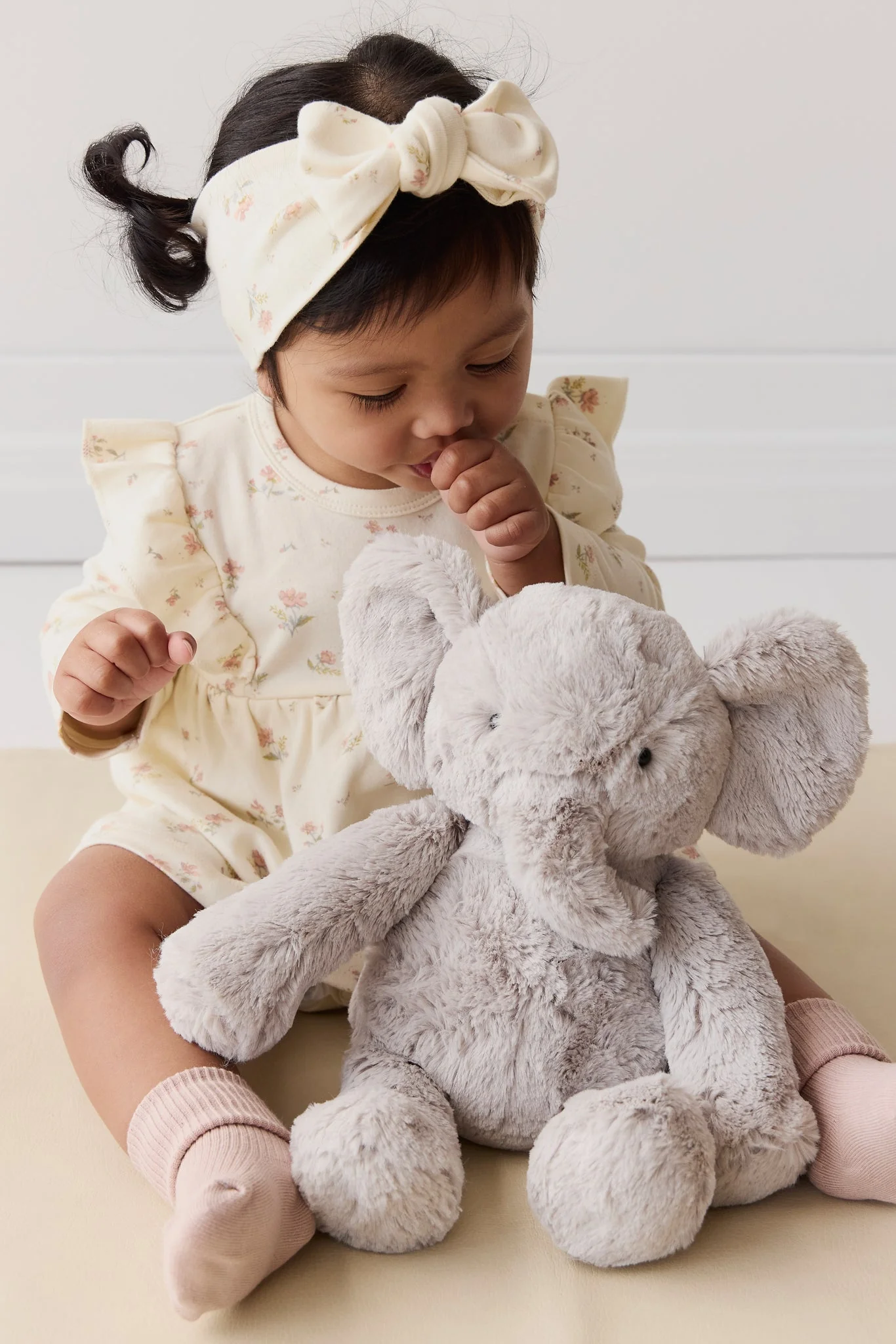 Plush - Olive the Grey Elephant - Snuggle Bunnies