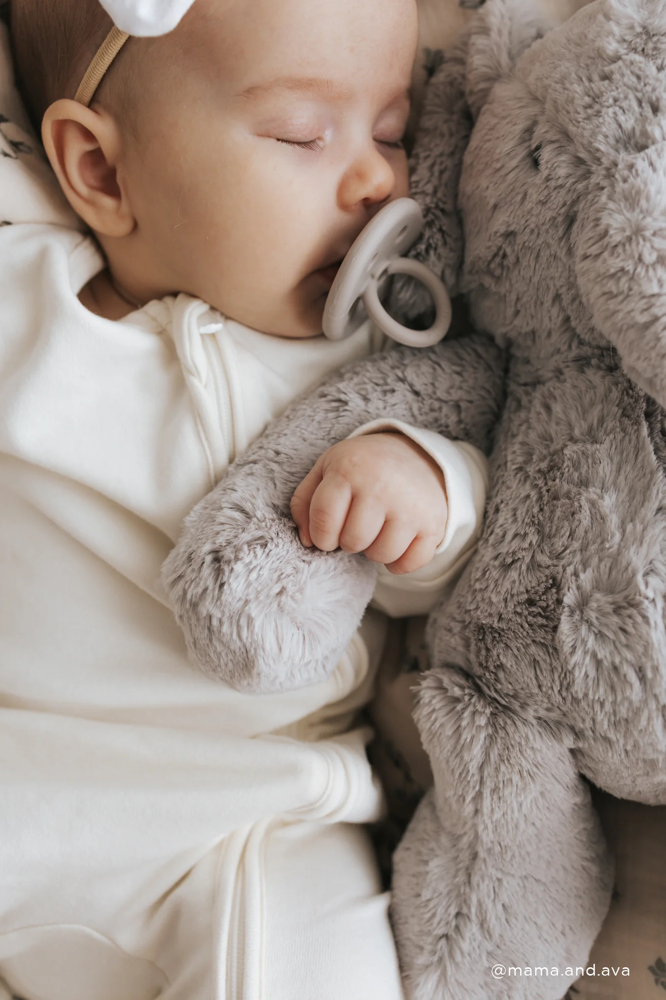 Plush - Olive the Grey Elephant - Snuggle Bunnies