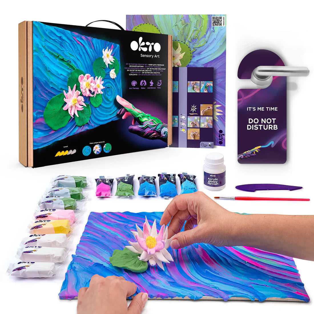 OKTO - DIY 3D CREATIVE PAINTING SET - WATER LILIES