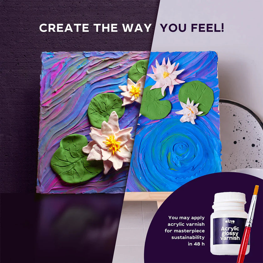 OKTO - DIY 3D CREATIVE PAINTING SET - WATER LILIES
