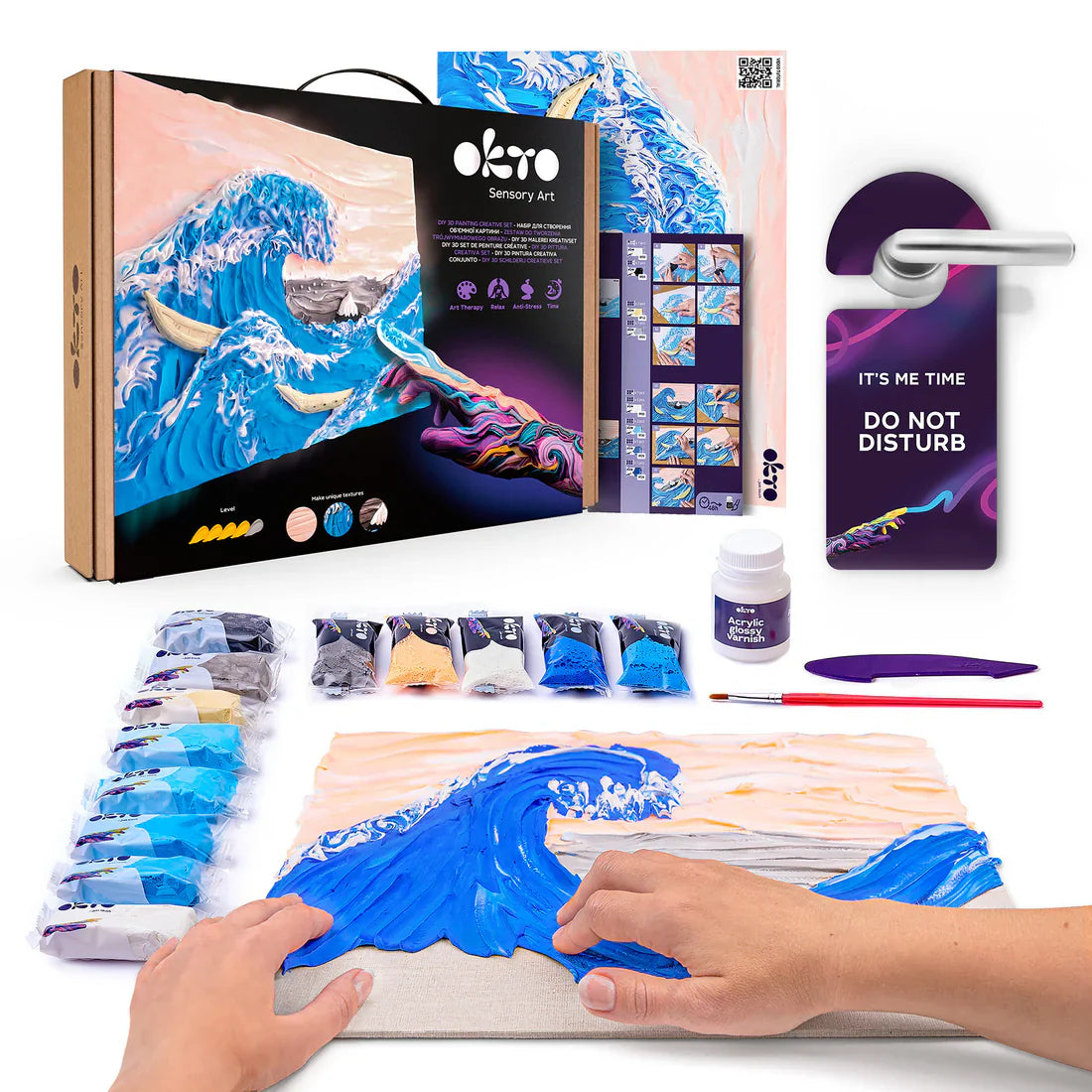 OKTO - DIY 3D CREATIVE PAINTING SET - THE BIG WAVE IN KANAGAWA