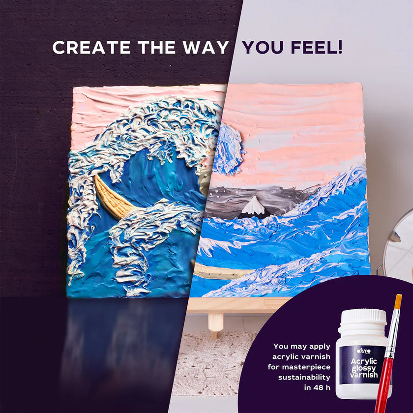 OKTO - DIY 3D CREATIVE PAINTING SET - THE BIG WAVE IN KANAGAWA
