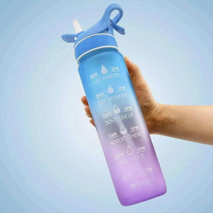 1000ML Plastic Spray Water Bottle perfect for sports & outdoor activities