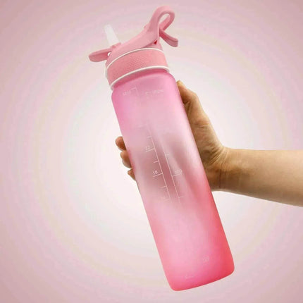 1000ML Plastic Spray Water Bottle perfect for sports & outdoor activities