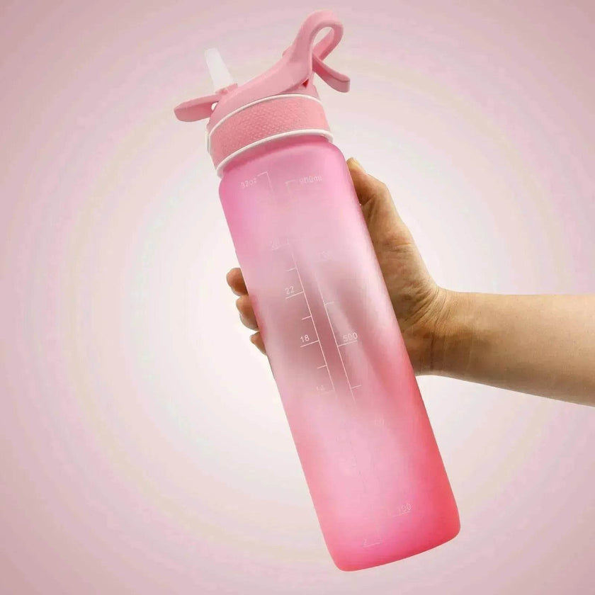 1000ML Plastic Spray Water Bottle perfect for sports & outdoor activities