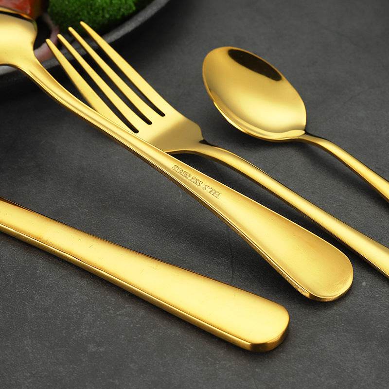 High-end tableware 24 piece set Cool Matching flatware