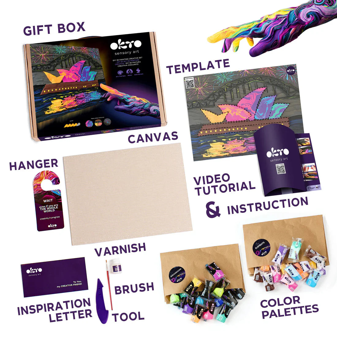 OKTO - DIY 3D CREATIVE PAINTING SET - SYDNEY OPERA HOUSE