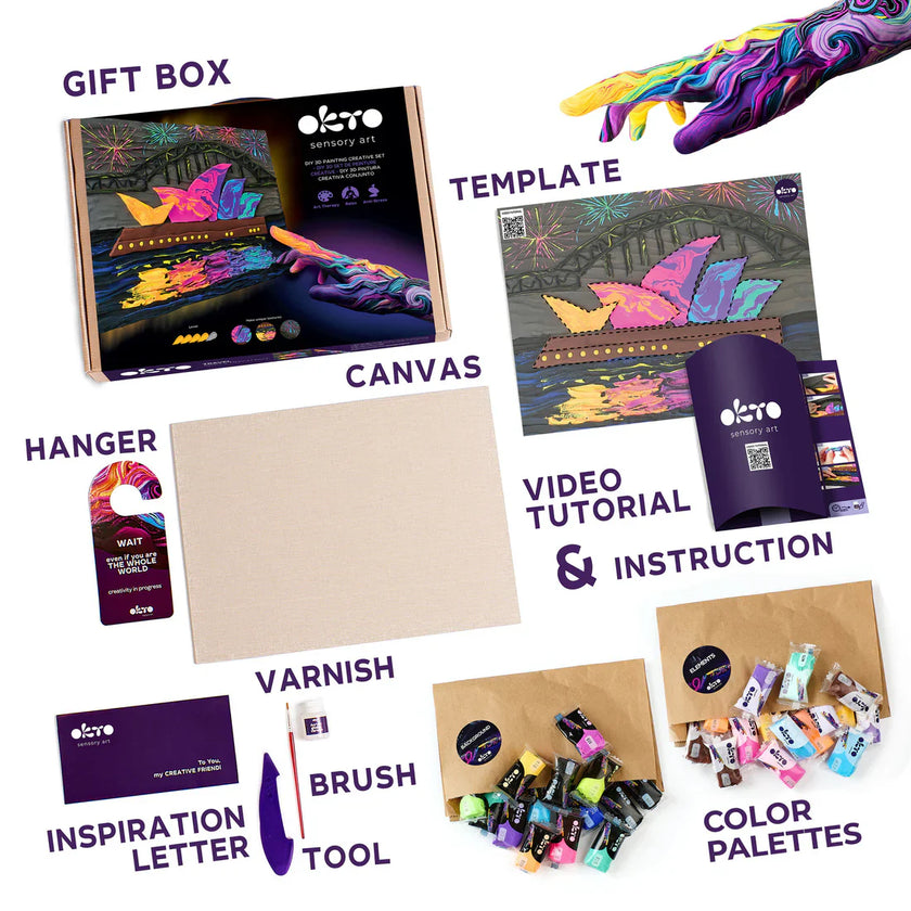 OKTO - DIY 3D CREATIVE PAINTING SET - SYDNEY OPERA HOUSE