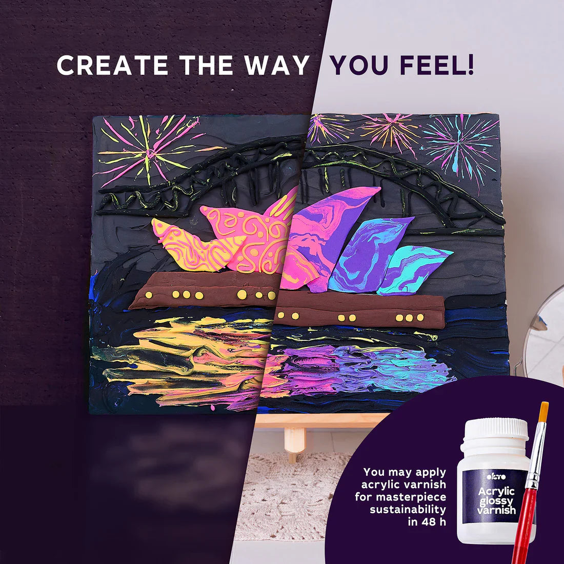 OKTO - DIY 3D CREATIVE PAINTING SET - SYDNEY OPERA HOUSE
