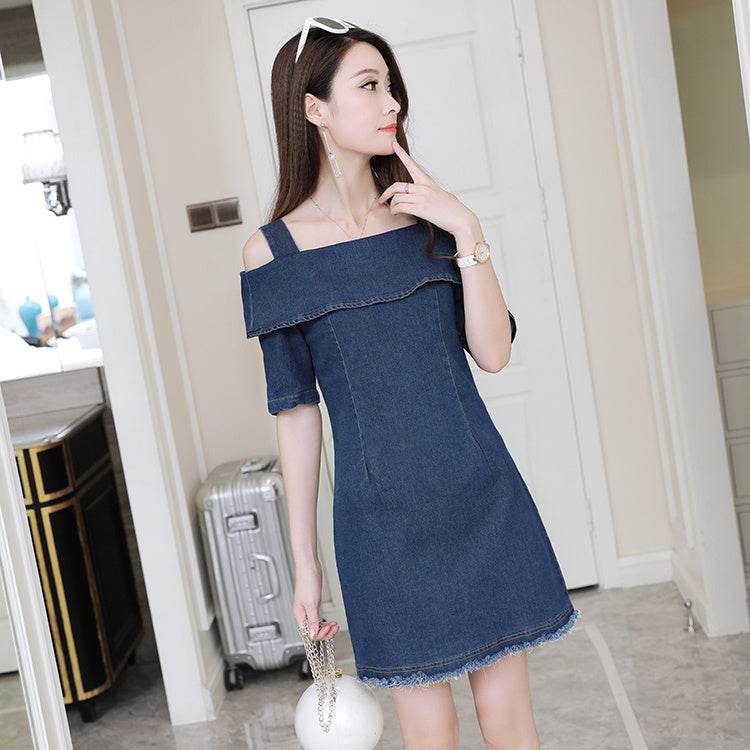 New Fashion Casual denim Jeans Mini dress