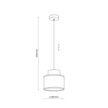 Duo White Jute Scandinavian Pendant Ceiling Light for Kitchen Island, Dining Room & Natural Interiors