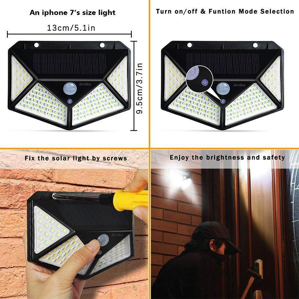 100LED solar wall LED light Outdoor, Corridor, Garden, Courtyard Lightning