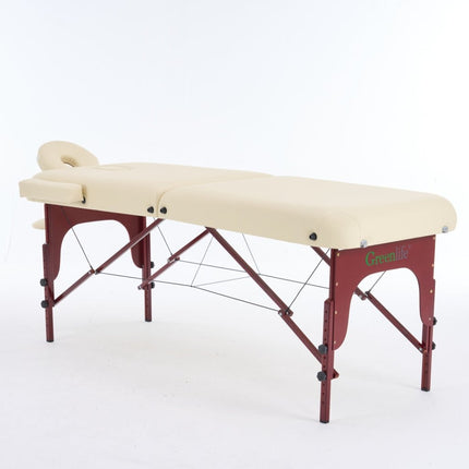 5'' 2 Section wooden Greenlife ® Portable Massage Table Black / Cream