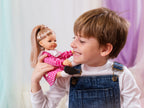 Las Amigas Doll - Cassandra with pink plaid dress - Paola Reina