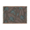 Tropical Lily Woven Blanket — Floral Throw for Living Room & Patio