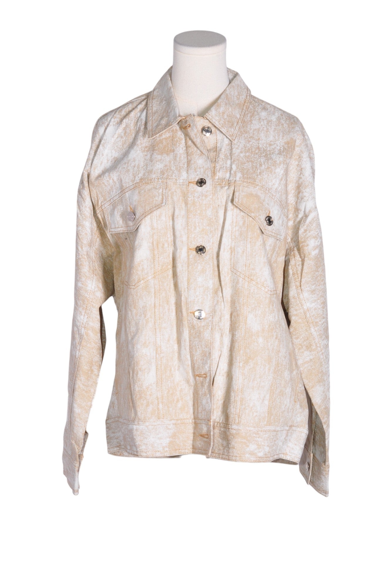 ZARA Women Button Down Tops Regular fit in Beige - XS