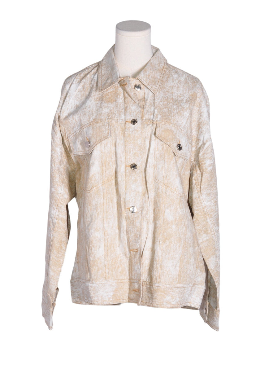 ZARA Women Button Down Tops Regular fit in Beige - XS