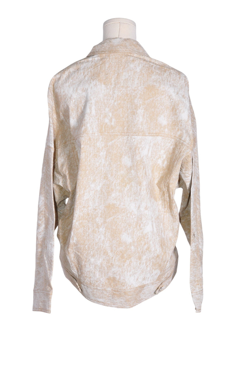 ZARA Women Button Down Tops Regular fit in Beige - XS