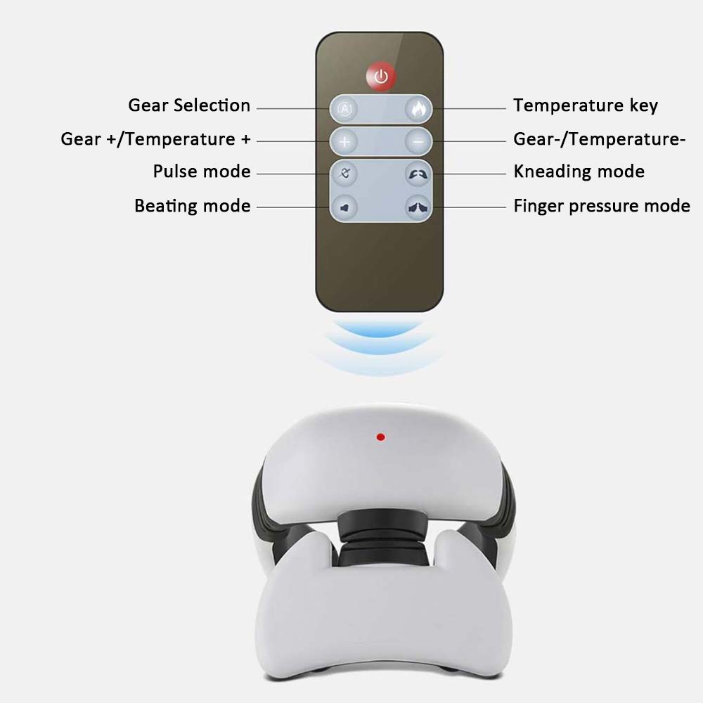 Smart Electric Pulse Neck & Back Massager – 4-Head Pain Relief Device with Heat