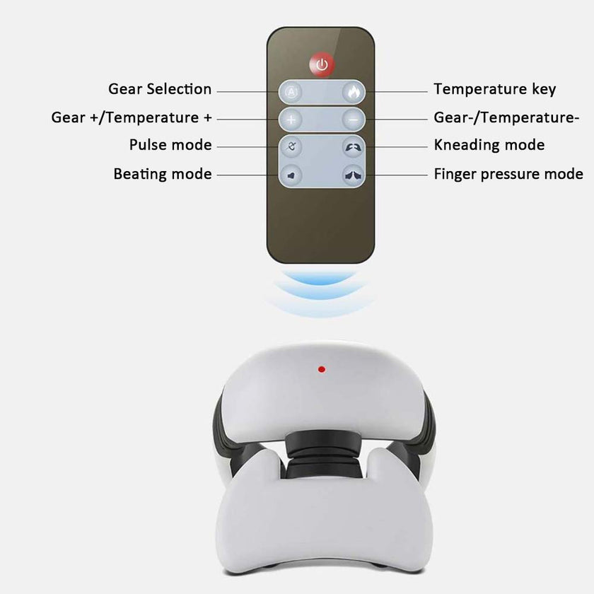 Smart Electric Pulse Neck & Back Massager – 4-Head Pain Relief Device with Heat