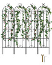 VEVOR 4 Packs Metal Garden Trellis for Climbing Plant Support 87x20 in Rustproof