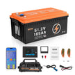 VEVOR 48V 105Ah Golf Cart Lithium Battery 20A Charger LCD Monitor & 4000+ Cycle