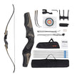 VEVOR 60in Takedown Recurve Bow Wooden Bow Arrows Kit Hunting Practice 30 lbs