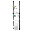 VEVOR Over the Toilet Storage 4-Tier Bathroom Shelf Rack Space Saver Organizer