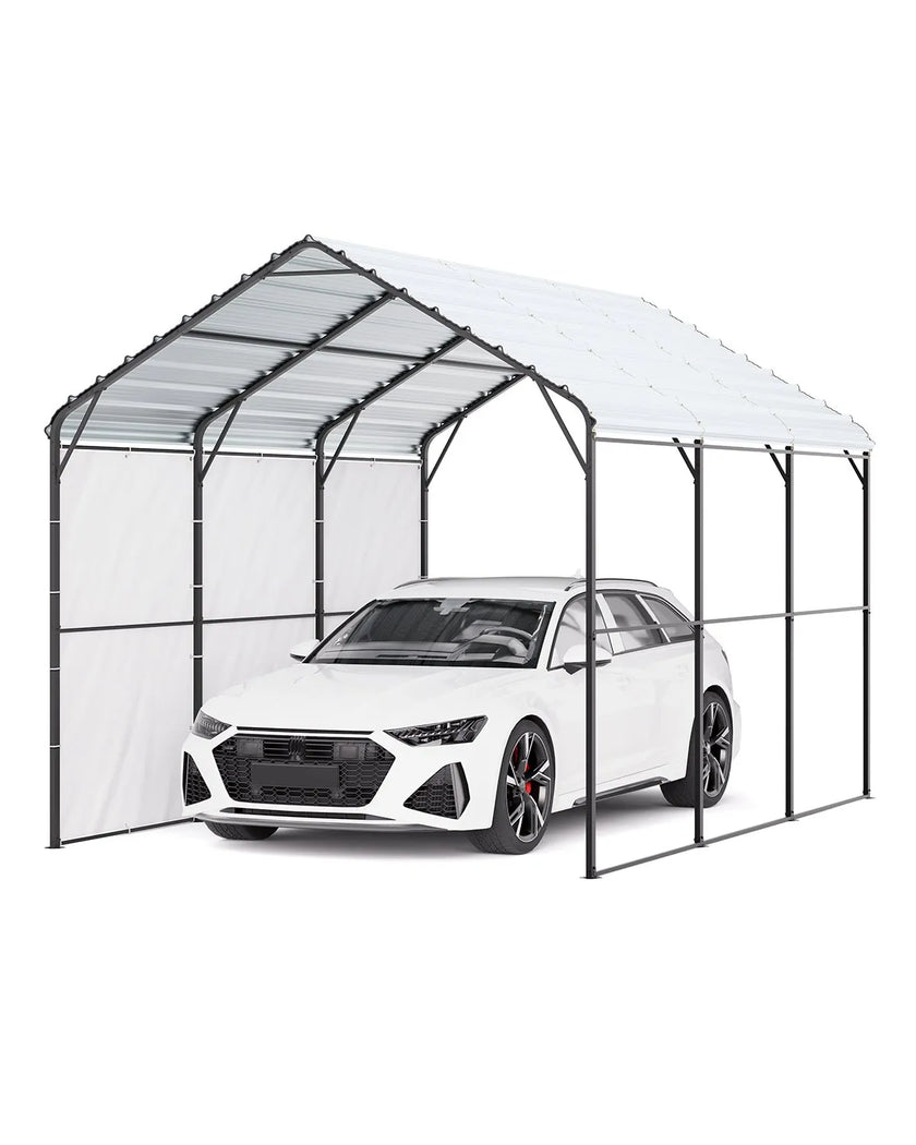 VEVOR 10' x 15' Metal Carport Heavy Duty Outdoor Car Shelter Garage for Boats